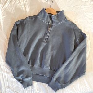 PINK pull over sweat shirt with half zipper. Excellent condition like new.